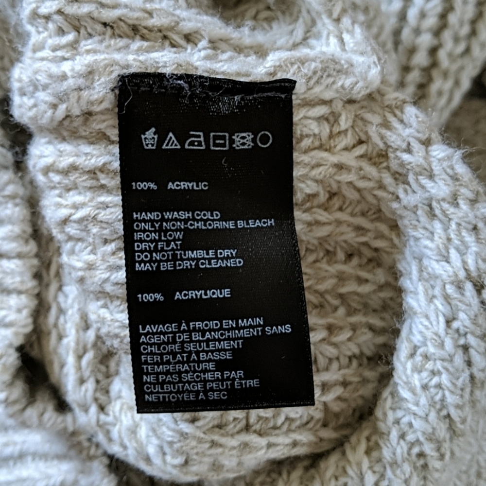 Grey and tan boxy crisscross back sweater - Picture 3 of 5